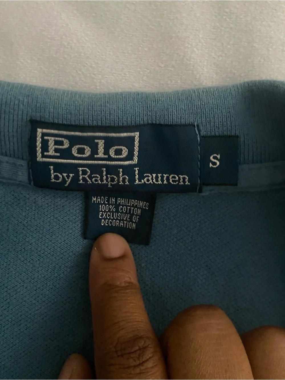 Polo Ralph Lauren Polo Shirt Mens Blue Small Classic Short Sleeve Orange Pony